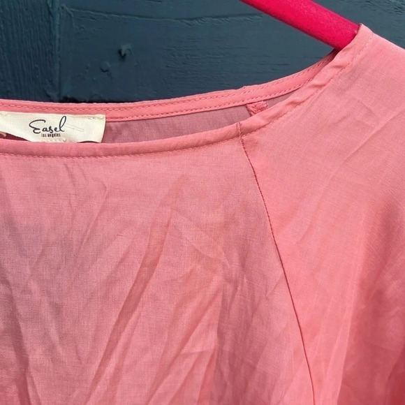 NWT Coral Size Large Bat Wing Silky Rayon / Polyester Women”s Blouse - Picture 5 of 9